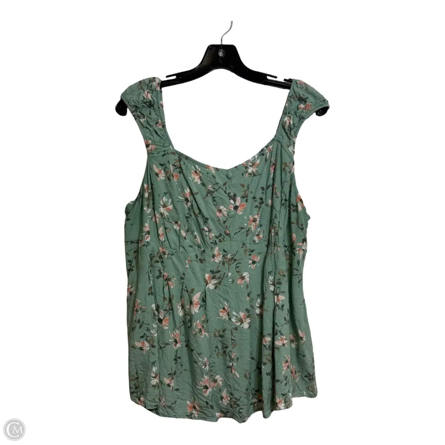 Top Sleeveless By Torrid In Teal, Size: 2x