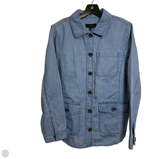 Jacket Shirt By Talbots In Blue Denim, Size: M