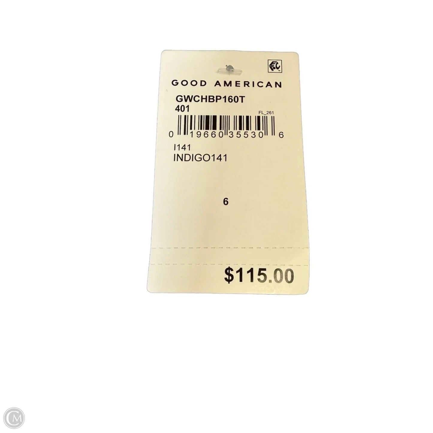 Jeans Skinny By Good American In Blue Denim, Size: 6