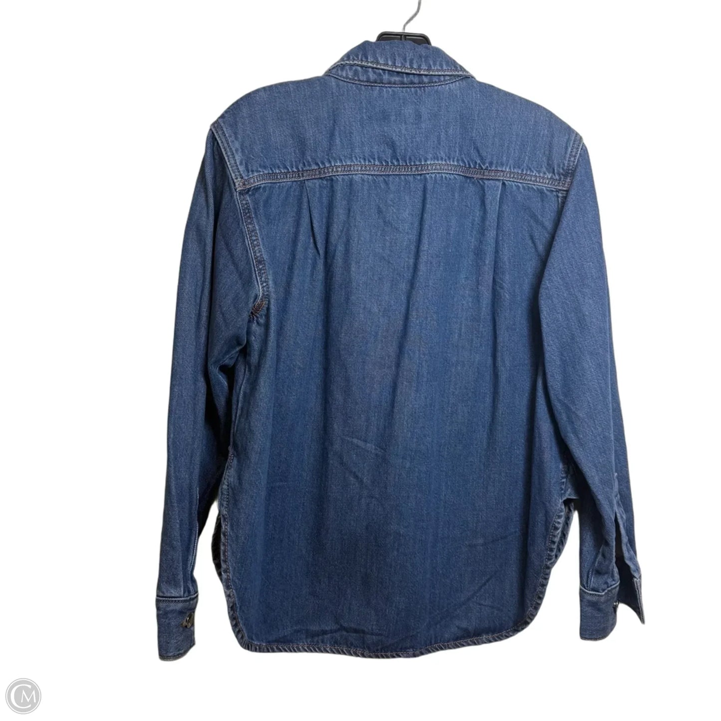 Top Long Sleeve By Loft In Blue Denim, Size: S