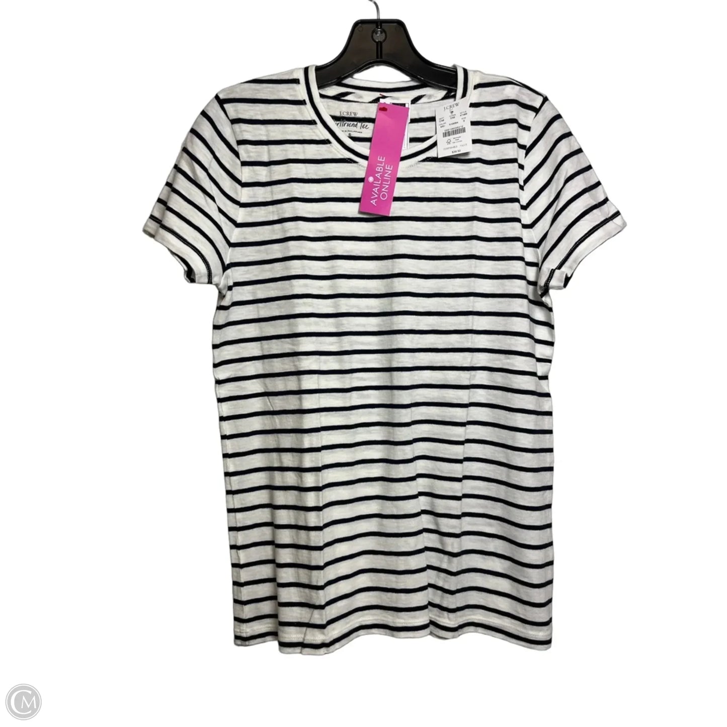 Top Short Sleeve By J. Crew In Black & White, Size: S