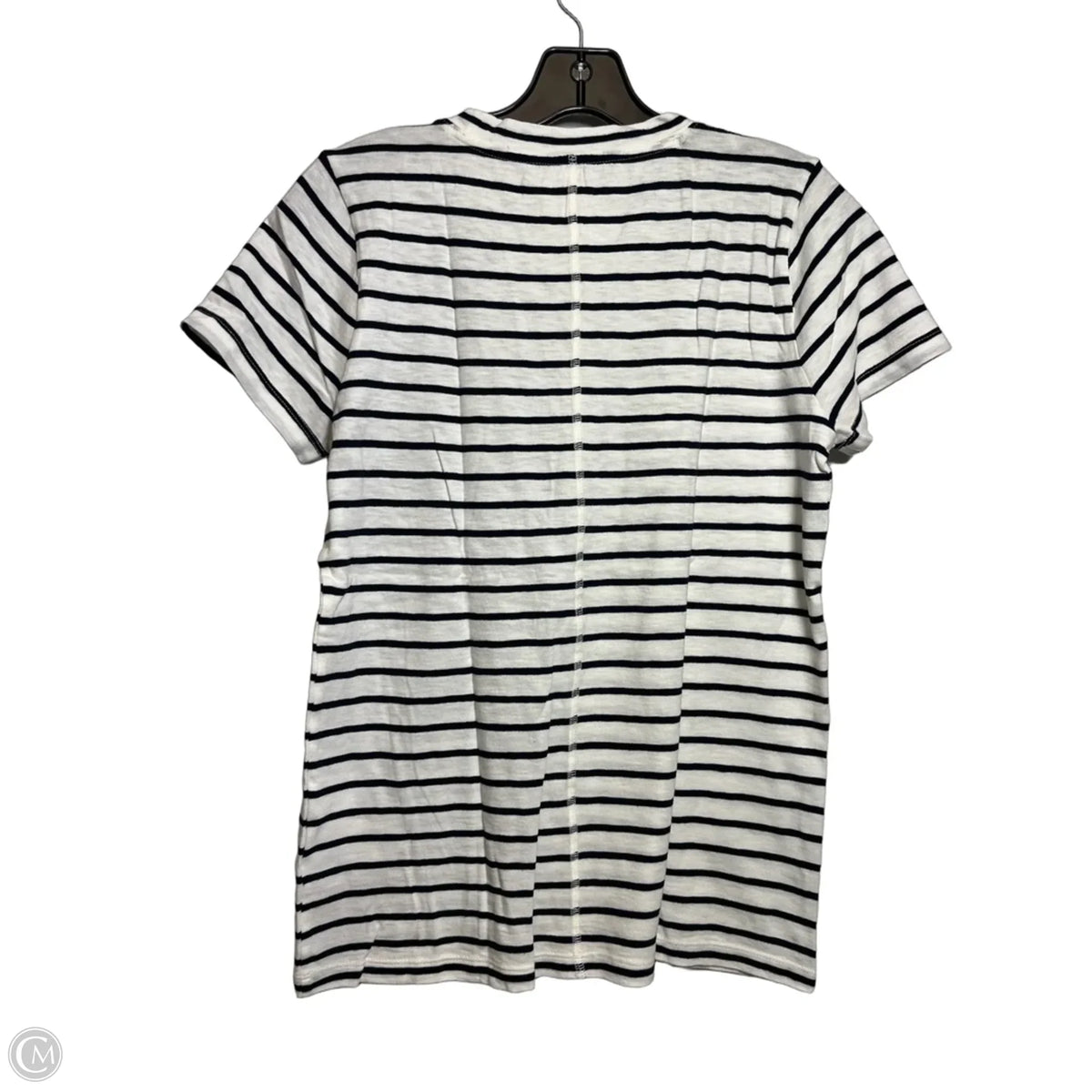 Top Short Sleeve By J. Crew In Black & White, Size: S