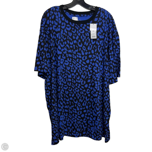 Top short Sleeve By Clothes Mentor In Animal Print, Size: Xxl