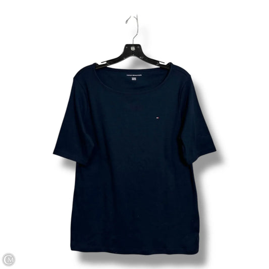 Top Short Sleeve By Tommy Hilfiger In Navy, Size: Xl