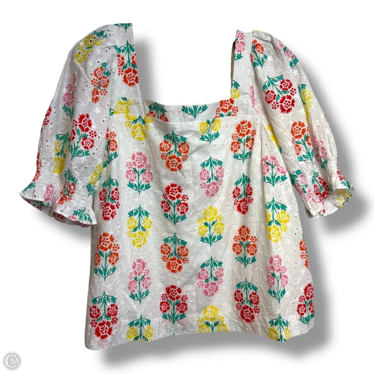 Top Short Sleeve By Draper James In Floral Print, Size: L