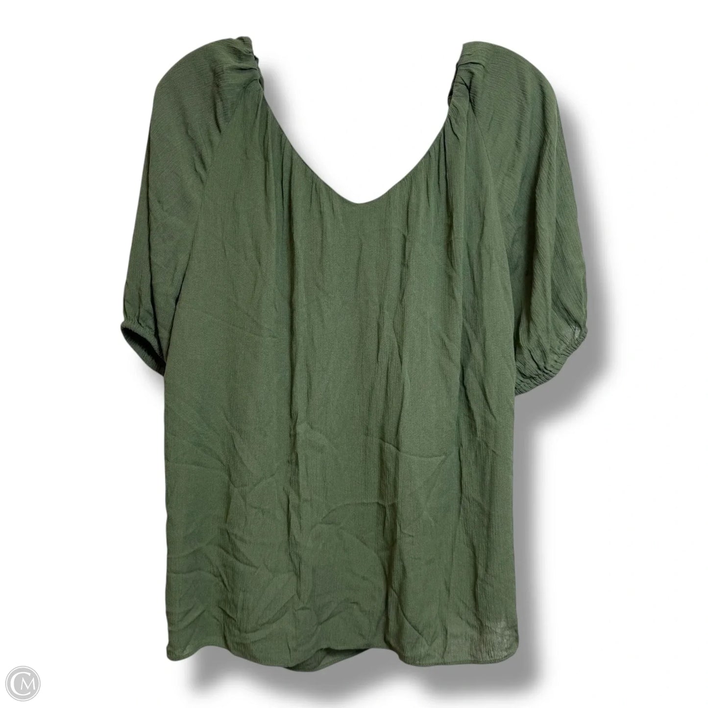 Top Short Sleeve By Loft In Green, Size: L