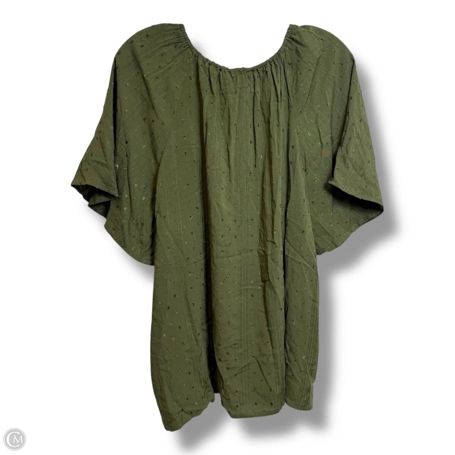 Top Short Sleeve By Nine West In Green, Size: L