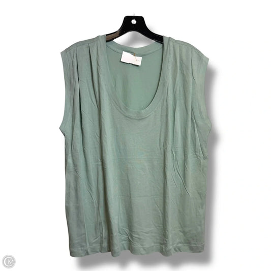 Top Sleeveless By Loft In Green, Size: L