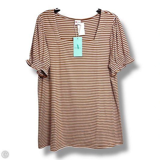 Top Short Sleeve By Clothes Mentor In Striped Pattern, Size: L