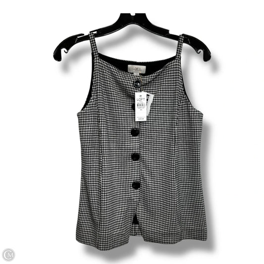Top Sleeveless By Loft In Checkered Pattern, Size: Xs