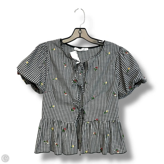 Top Short Sleeve By Altard State In Checkered Pattern, Size: S