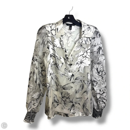 Top Long Sleeve By White House Black Market In Black & White, Size: S