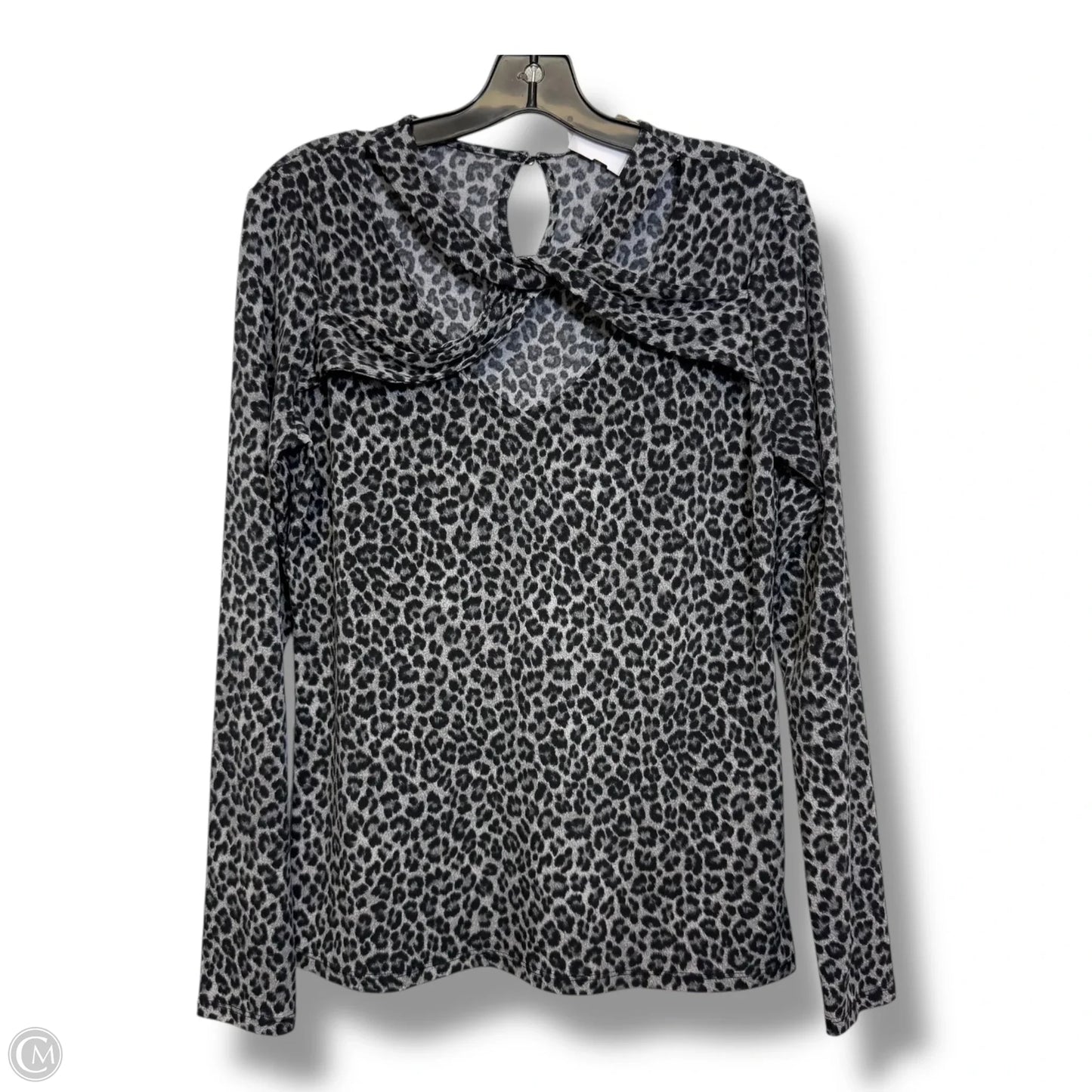 Top Long Sleeve By Michael By Michael Kors In Animal Print, Size: M
