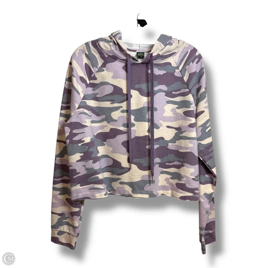 Sweatshirt Hoodie By Wild Fable In Camouflage Print, Size: L