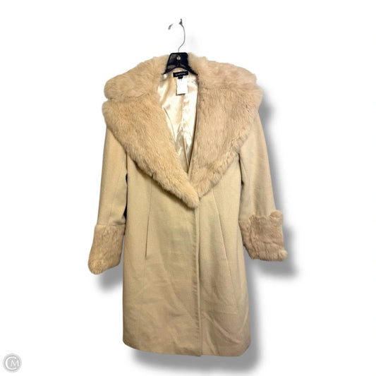 Coat Faux Fur & Sherpa By Bebe In Cream, Size: S