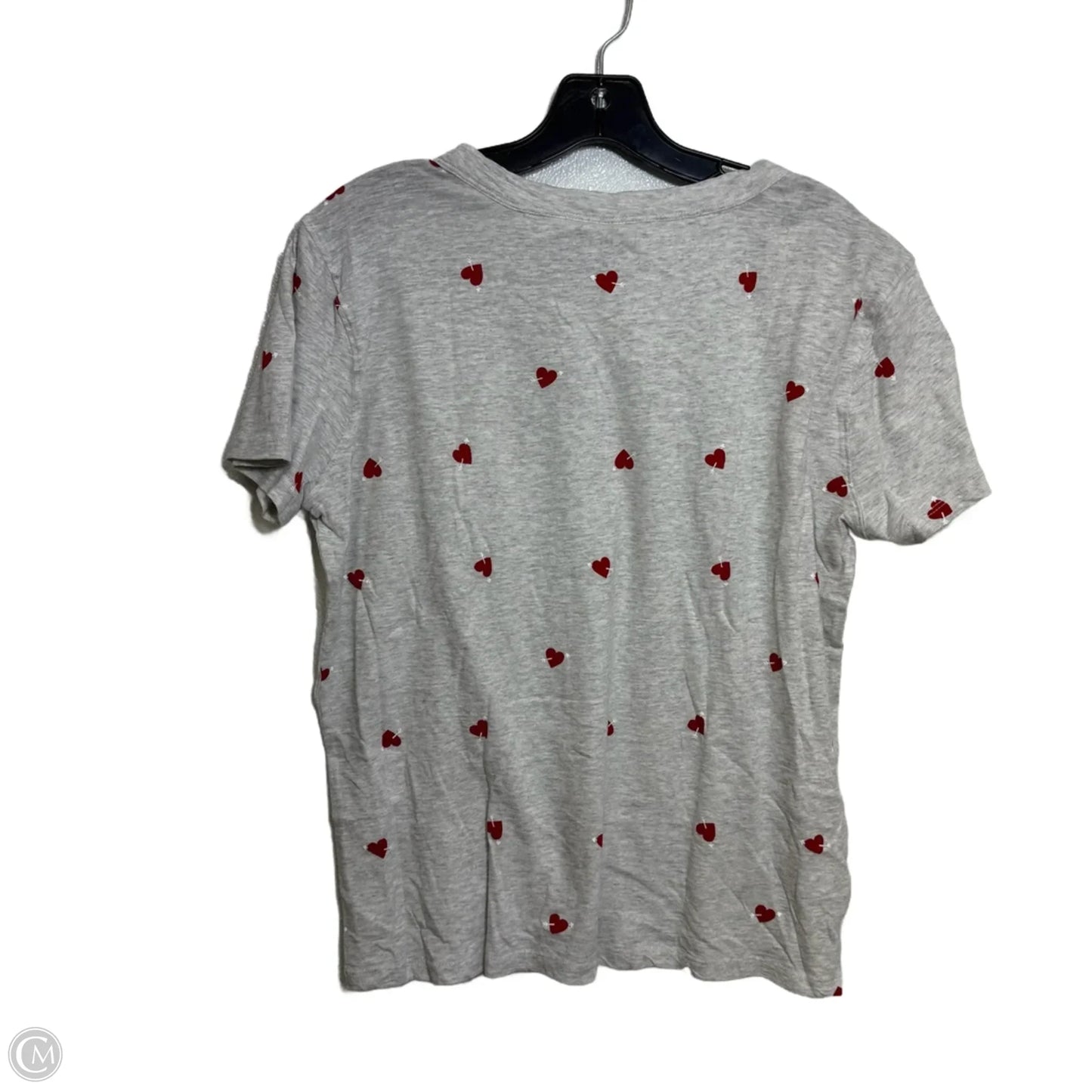 Top Short Sleeve By Loft In Grey, Size: M