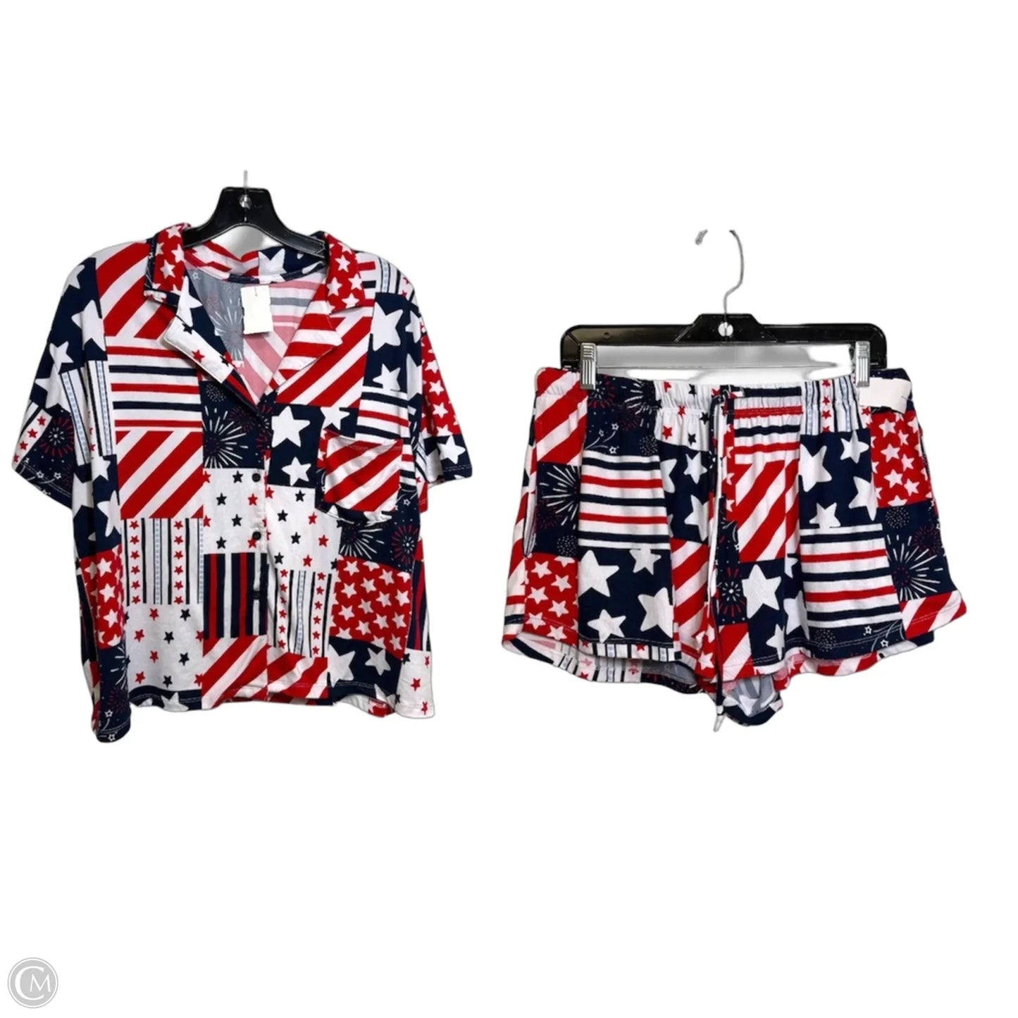 Shorts Set By Clothes Mentor In Red & White, Size: L