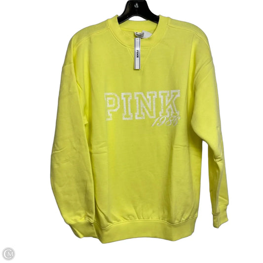 Sweatshirt Collar By Pink In Yellow, Size: Xs