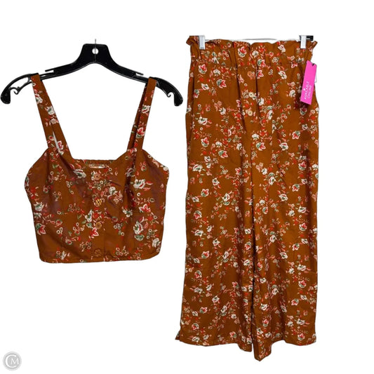 Pants Set 2pc By Clothes Mentor In Brown, Size: M