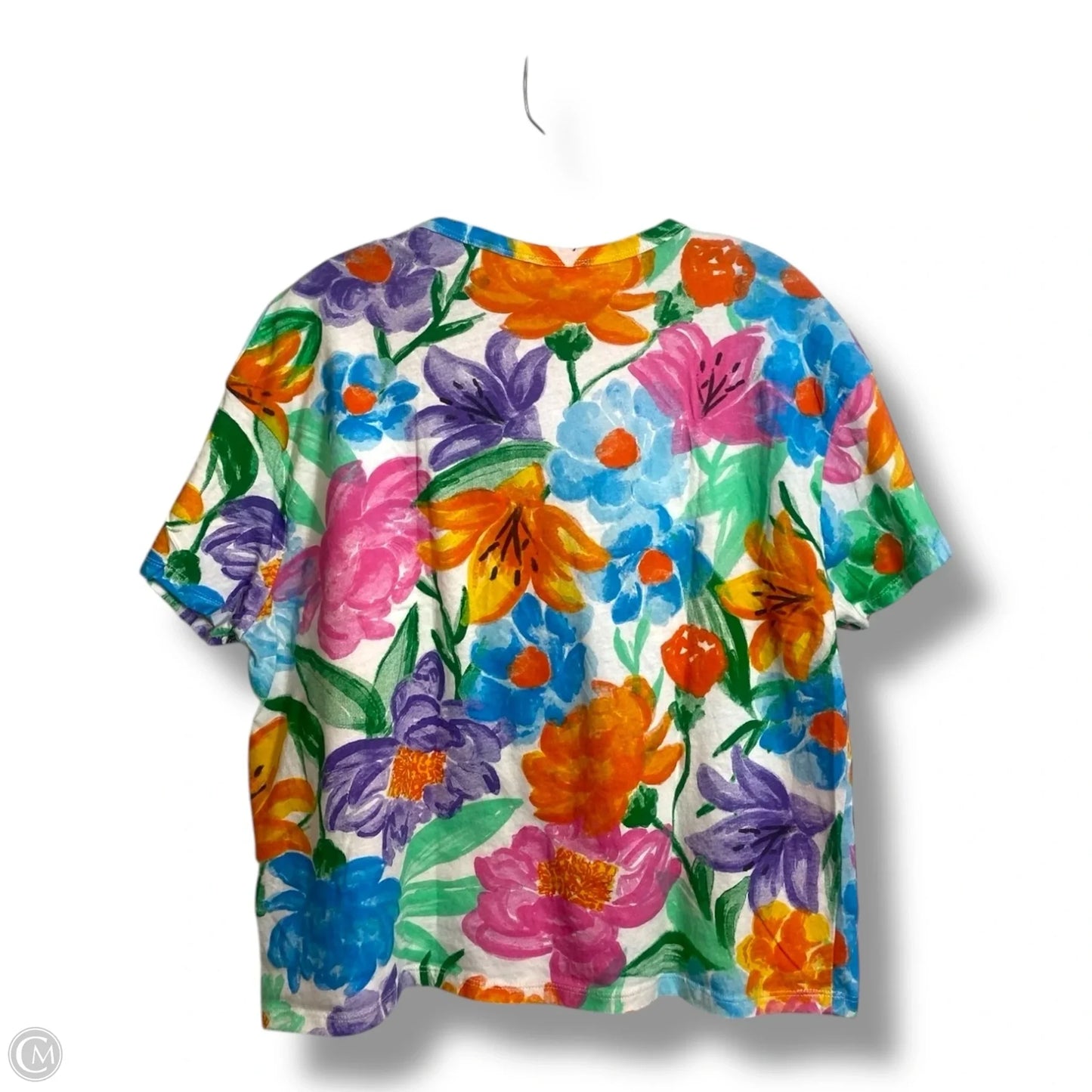 Top Short Sleeve Basic By Zara In Multi-colored, Size: L