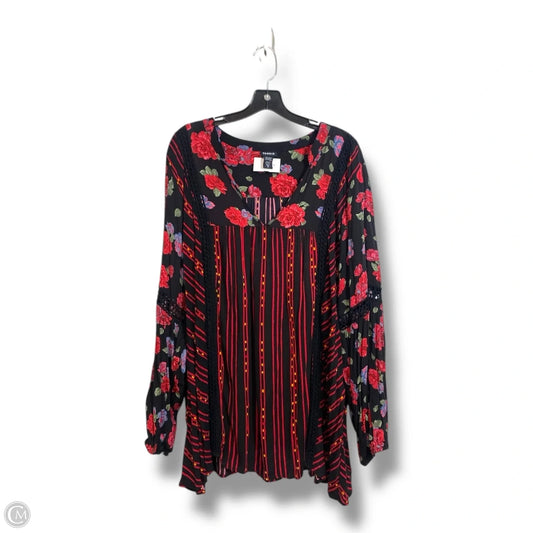 Top Long Sleeve By Clothes Mentor In Floral Print, Size: 3x