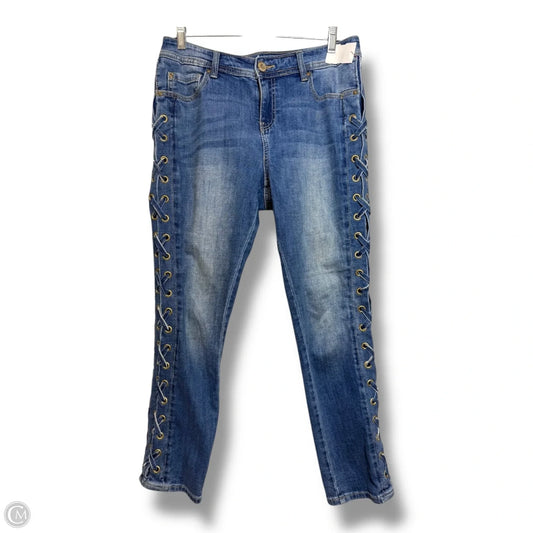 Jeans Straight By Inc In Blue Denim, Size: 6