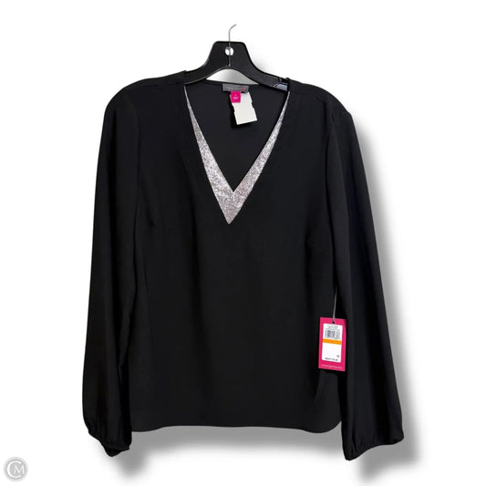 Top Long Sleeve By Vince Camuto In Black, Size: S