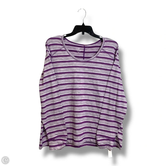 Top Long Sleeve Basic By Talbots In Purple, Size: Xl