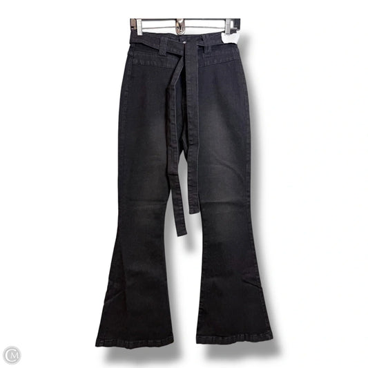 Jeans Flared By Clothes Mentor In Black Denim, Size: S
