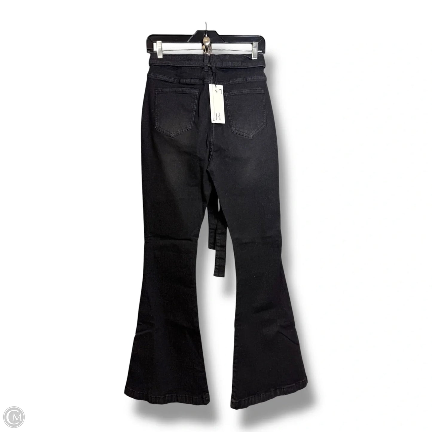 Jeans Flared By Clothes Mentor In Black Denim, Size: S