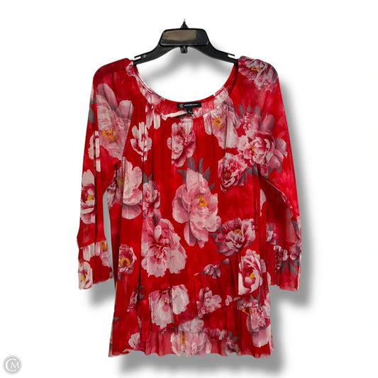 Top 3/4 Sleeve By Inc In Red, Size: L