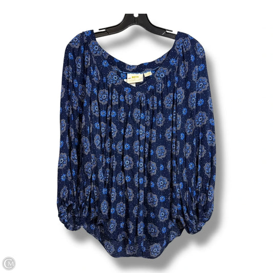 Top Long Sleeve By Maeve In Navy, Size: S