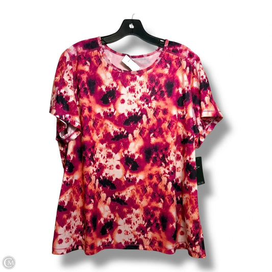 Top Short Sleeve By Ideology In Red, Size: 2x