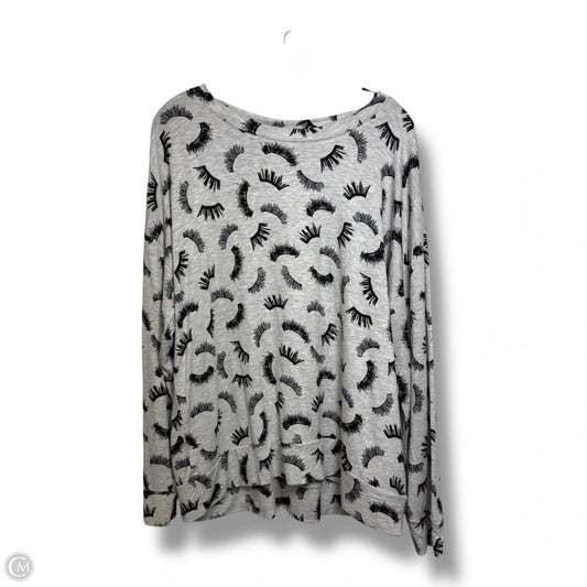 Top Long Sleeve Basic By Cupio In Grey, Size: Xl