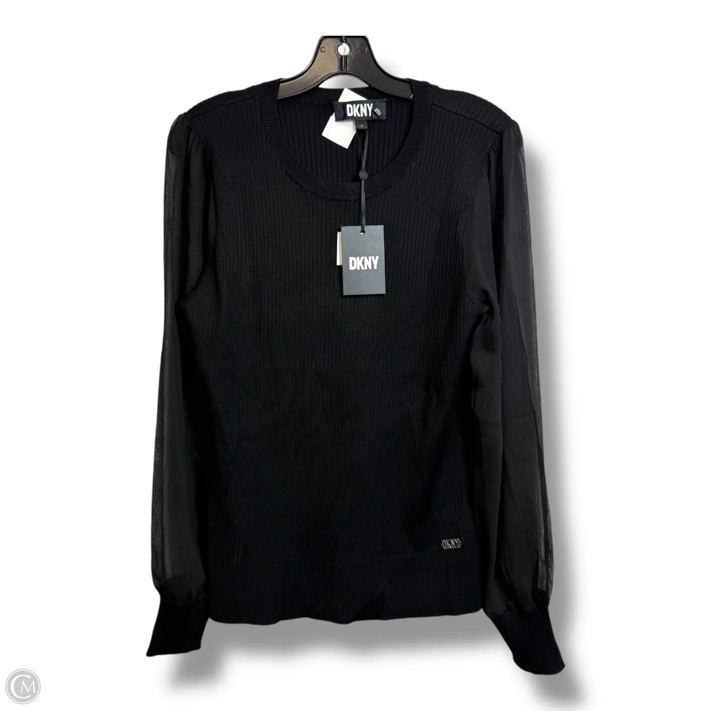 Sweater By Dkny In Black, Size: L