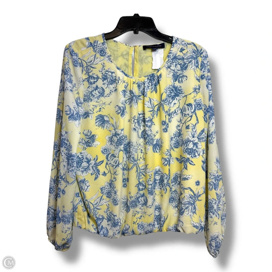 Top Long Sleeve By Tommy Hilfiger In Floral Print, Size: L