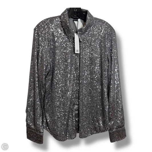 Blouse Long Sleeve By Sanctuary In Silver, Size: L