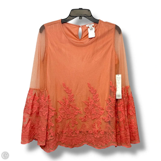 Top Long Sleeve By Tribal In Orange, Size: Sp