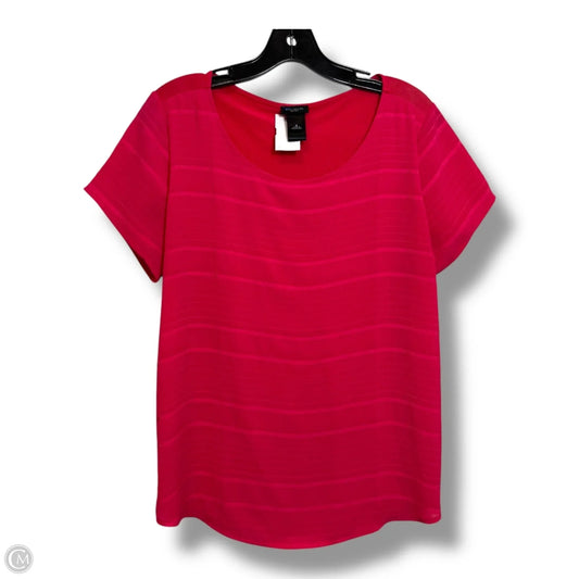 Top Short Sleeve Basic By Ann Taylor In Pink, Size: M
