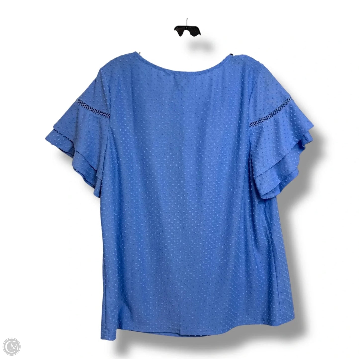 Top Short Sleeve By Notations In Blue, Size: 2x