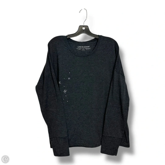 Top Long Sleeve Basic By Life Is Good In Black, Size: Xl