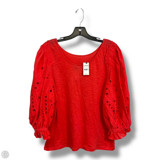 Top Short Sleeve By Express In Coral, Size: S