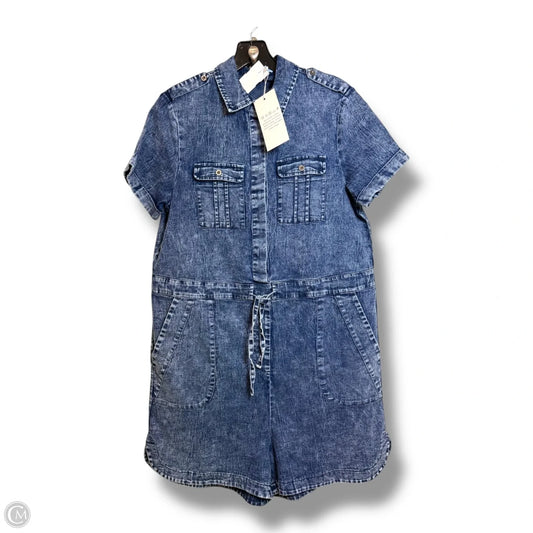 Romper By Clothes Mentor In Blue Denim, Size: S