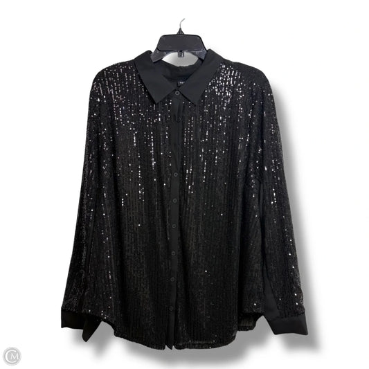 Blouse Long Sleeve By Torrid In Black, Size: 2x