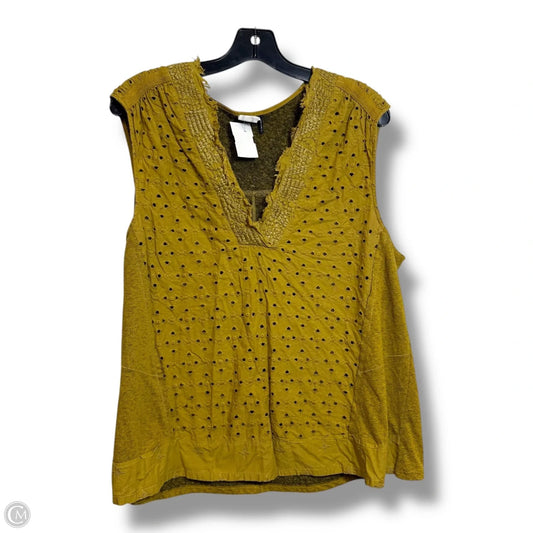 Top Sleeveless By Akemi And Kin In Chartreuse, Size: L