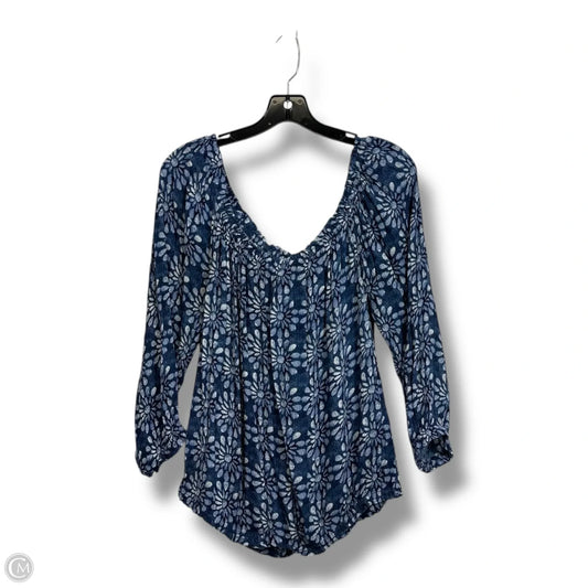 Top Long Sleeve By Tommy Hilfiger In Blue, Size: 1x