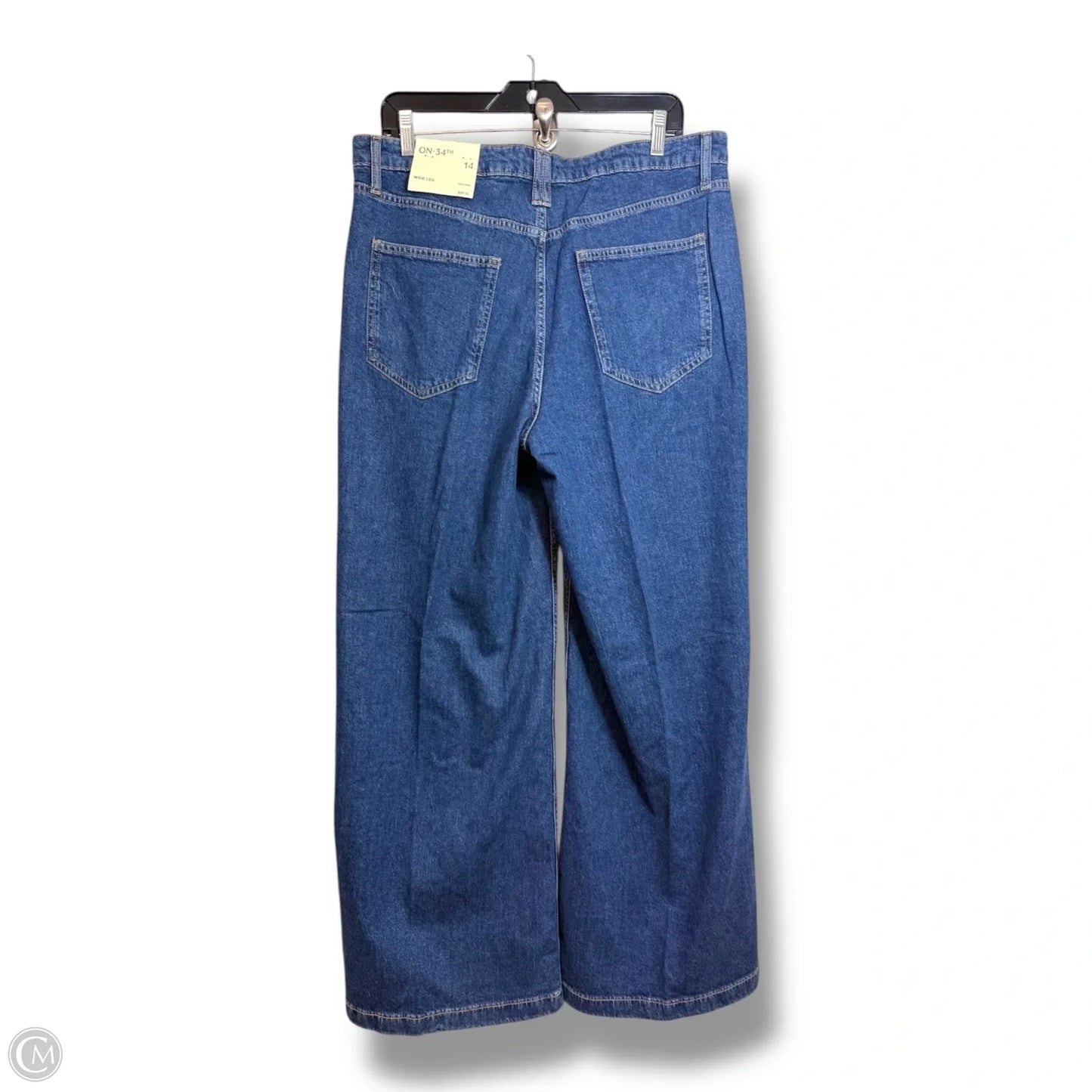 Jeans Wide Leg By Clothes Mentor In Blue Denim, Size: 14