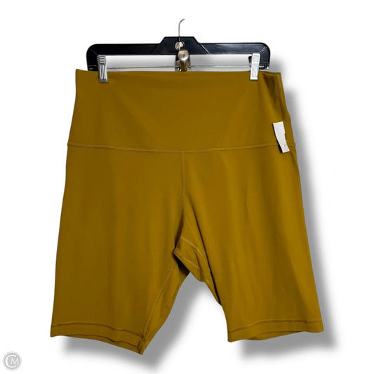 Athletic Shorts By Lululemon In Chartreuse, Size: 16
