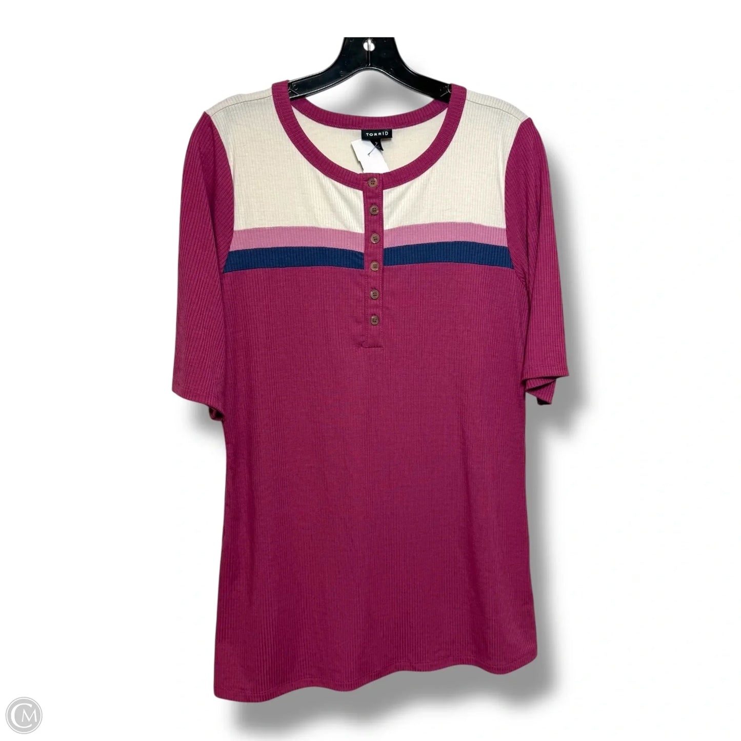 Top Short Sleeve Basic By Torrid In Mauve, Size: 1x