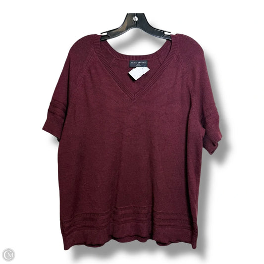 Sweater Short Sleeve By Lane Bryant In Maroon, Size: 1x